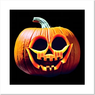 Scary Halloween Pumpkin Art Posters and Art